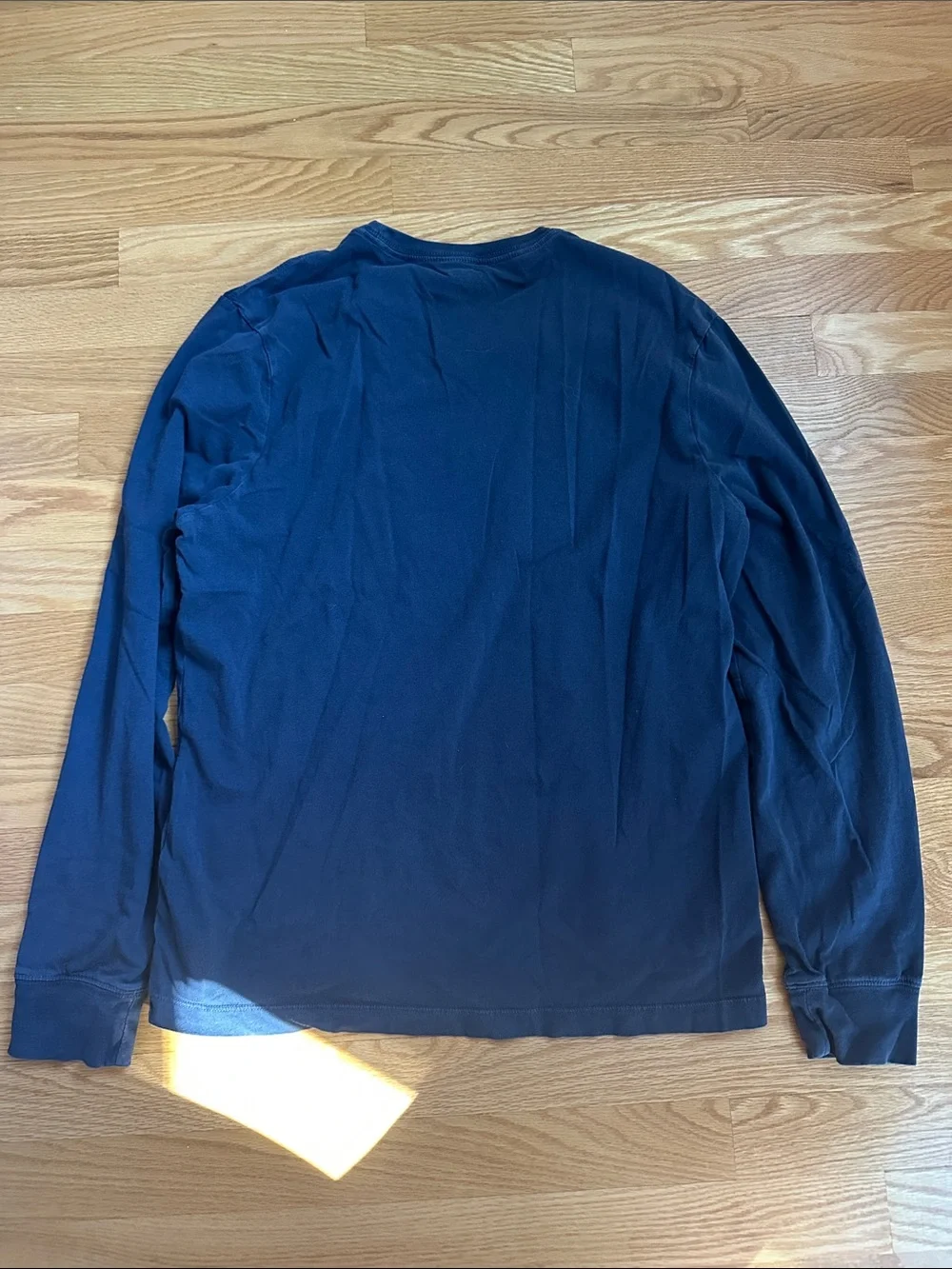 J. Crew Men's Long Sleeve Crewneck Tee - Navy Blue